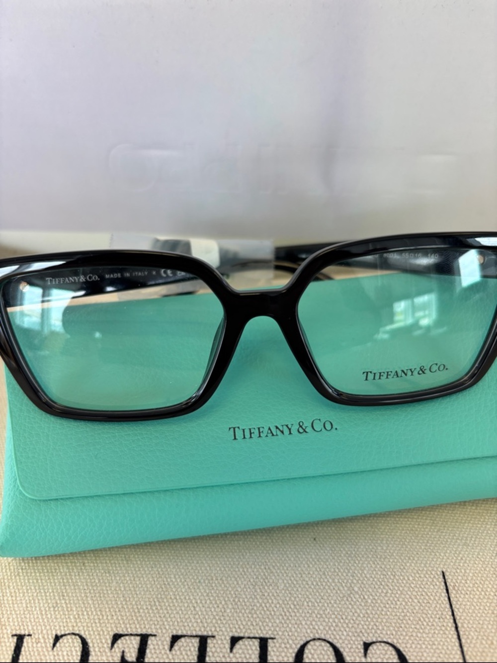 Tiffany & Co. RX Black Frame Glasses with Tiffany Blue Case
